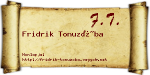 Fridrik Tonuzóba névjegykártya